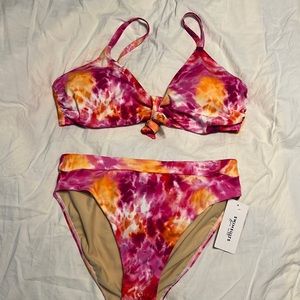 NWT Pink tie dye bikini